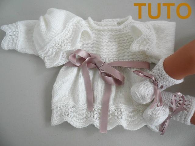 Photo Explication TUTO trousseau layette bébé tricot laine image 1/6