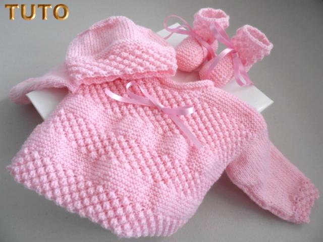 Photo Explications, tuto ensemble rose astra, tricot laine bébé image 1/3