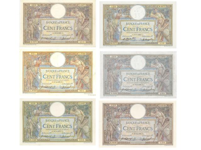 Photo F 23 RARE LOT 12 BILLETS 100 F LOM DATES RARES image 1/4