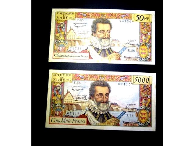 Photo F 58 F 49 LOT 2 BILLETS HENRI IV image 1/2