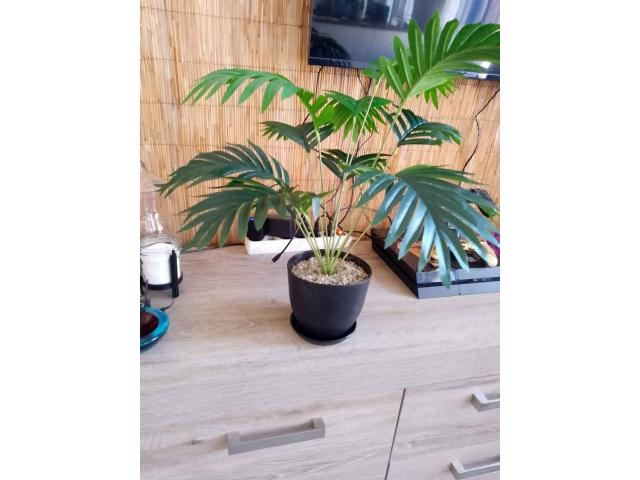 Fausse plante 50 cm de haut avec le pot