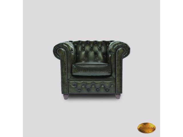 Fauteuil Chesterfield Brighton FT Antique Vert