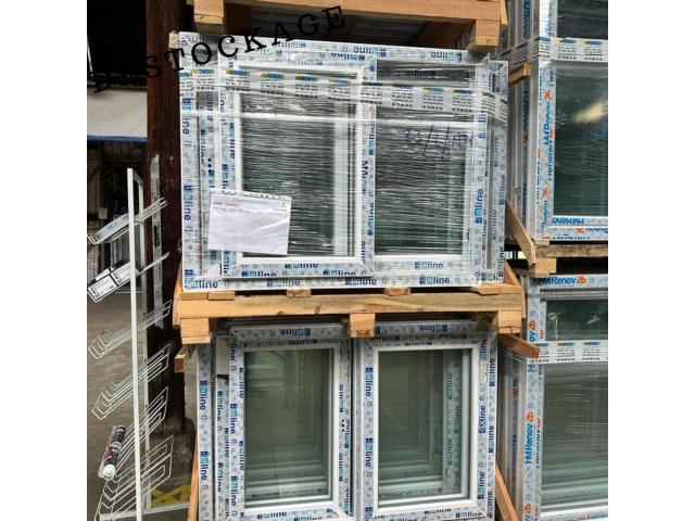 Fenêtre PVC ou ALU en stock / bêche