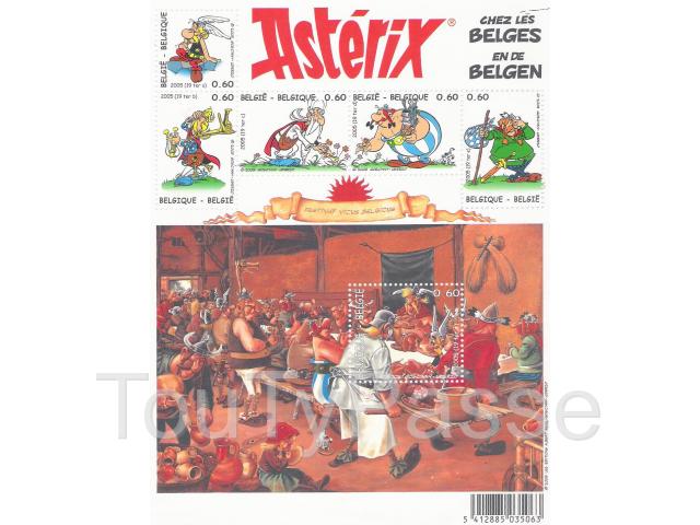 Photo feuillet de 6 timbres Astérix chez les Belges image 1/2