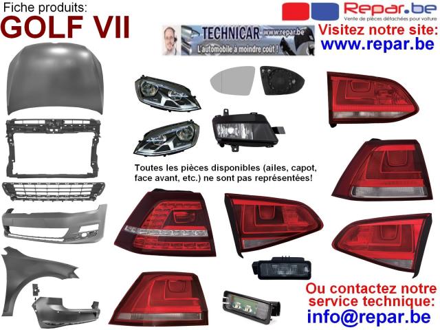 Photo feux arrières VW GOLF VII   REPAR.BE   TECHNICAR image 1/6