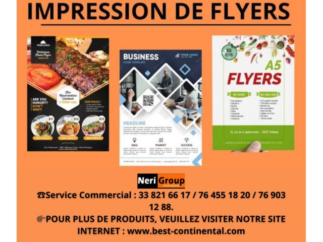 FLYERS FORMAT A5 A BAS PRIX AU SENEGAL