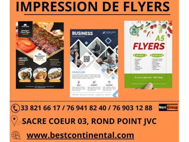 FLYERS FORMAT A5 A BAS PRIX AU SENEGAL