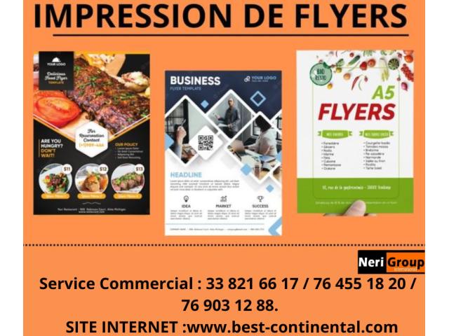 FLYERS FORMAT A5 A BAS PRIX AU SENEGAL