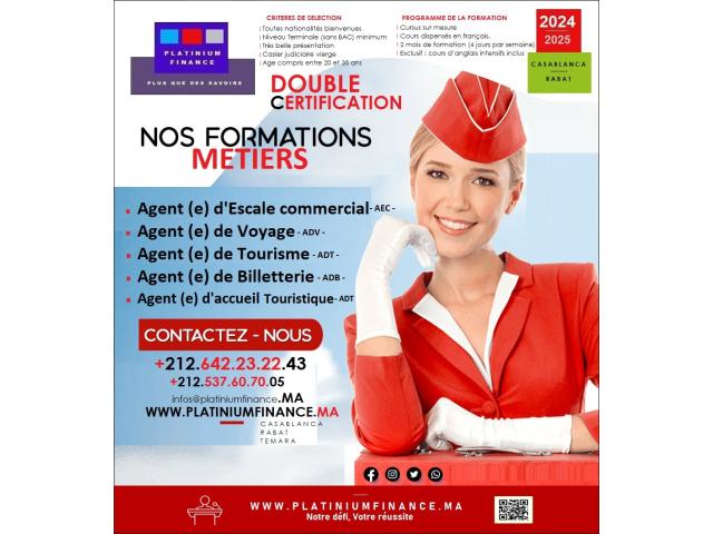 FORMATION AGENT ESCALE - AGENT DE VOYAGE - AGENT DE TOURISME - AGENT DE BILLETTERIE