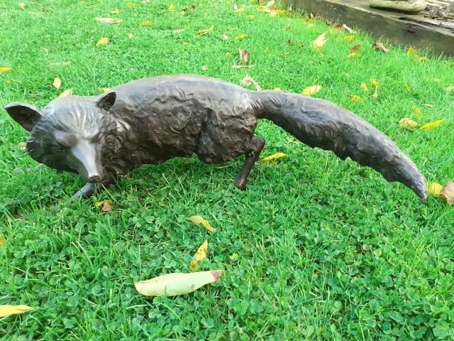 GRAND RENARD EN BRONZE 75 CM