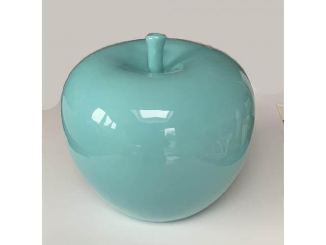 Photo Grande pomme bleue en céramique J-LINE image 1/1