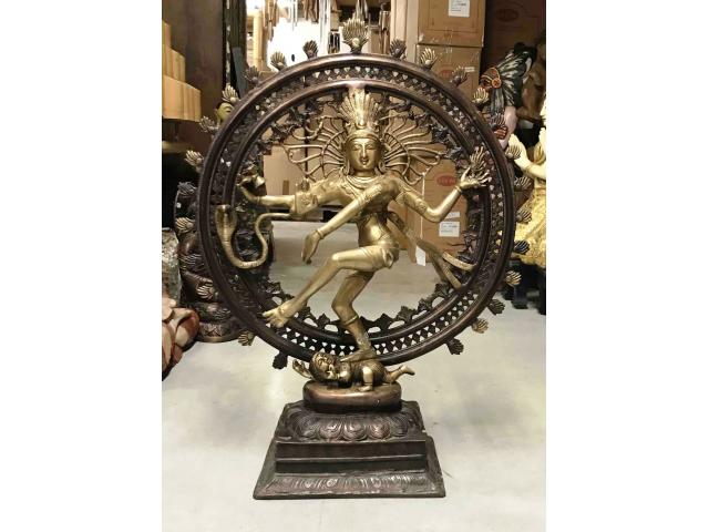 Grande roue de Shiva NATARAJA en bronze - H: 71 cm