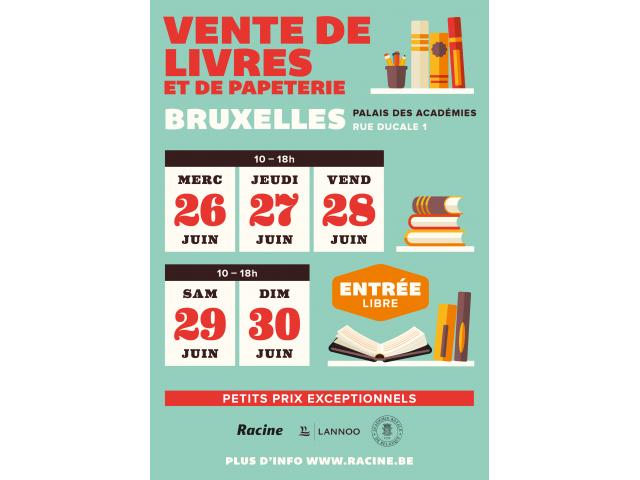Grande vente de livres & papeterie à prix réduits des Éditions Racine-Lannoo