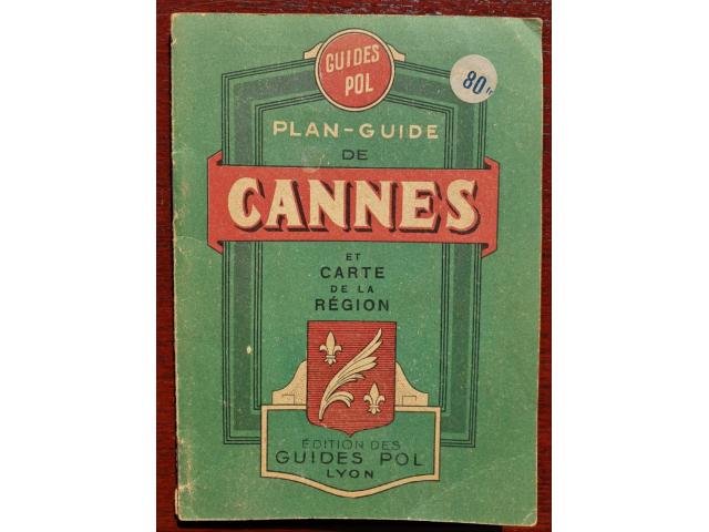 Guides Pol ~ Plan-guide de Cannes et carte de la région 1949