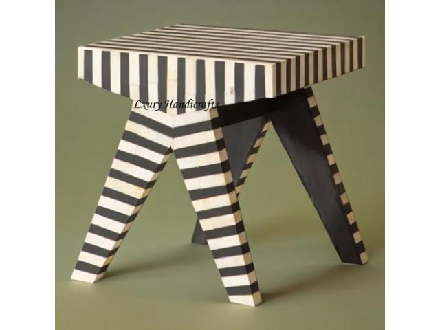 Handcrafted Charm: Your Perfect Bone Inlay Side Table