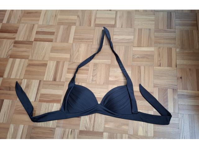 Haut de maillot de bain noir à nouer