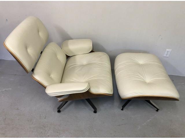 Herman Miller Eames Lounge Chair Ottoman - noyer blanc