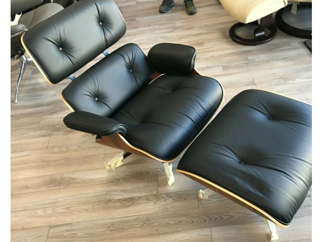 Herman Miller Eames Lounge Chair - palissandre - cuir noir