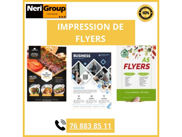 IMPRESSION DE 100 FLYERS FORMAT A5 A BAS PRIX