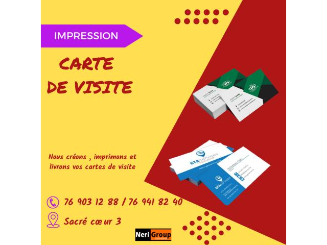 IMPRESSION ET CREATION DE VOS CARTES DE VISITE DISPONIBLE