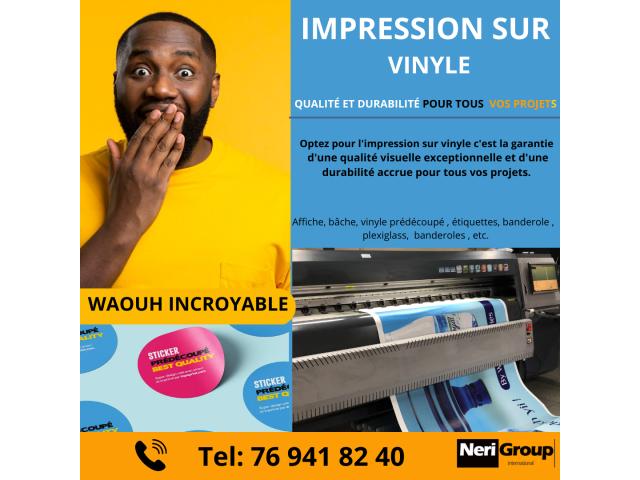 IMPRESSION SUR VINYLE DE QUALITE AU SENEGAL