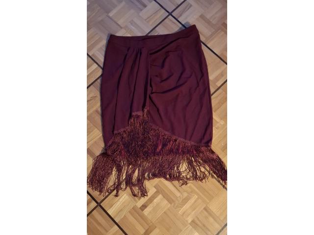 Jupe Grefit bordeaux à franges
