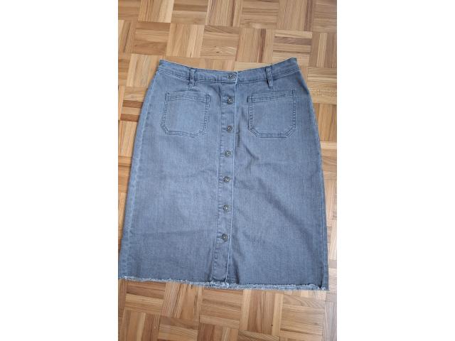 Jupe jeans noire délavée