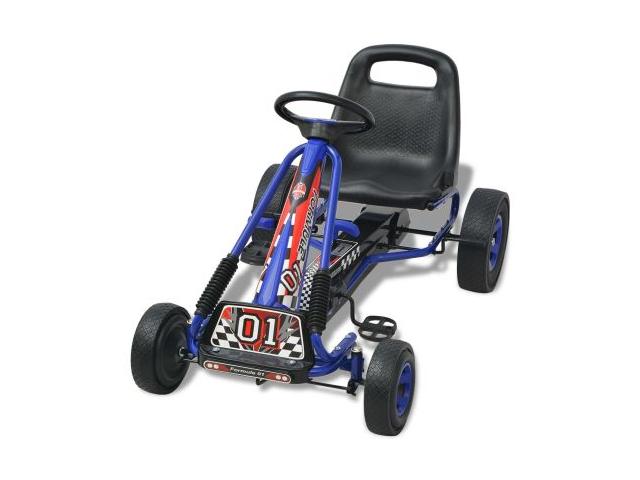 Photo Kart à pédales enfant ajustable Formule 1 bleu Kart enfant bleu kart enfant kart pédales voiture à p image 1/5