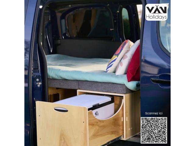 Kit aménagement van amovible 2 places – lit 140x190