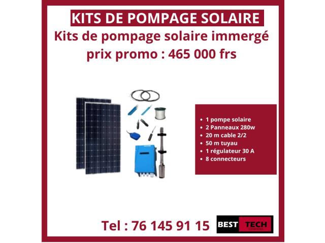 Photo KIT DE POMPAGES SOLAIRE  1,5M3  ET 3,5M3 A VENDRE INSTALLATION SI POSSIBLE image 1/3