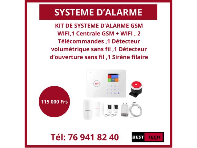 KIT DE SYSTEME D’ALARME GSM WIFI