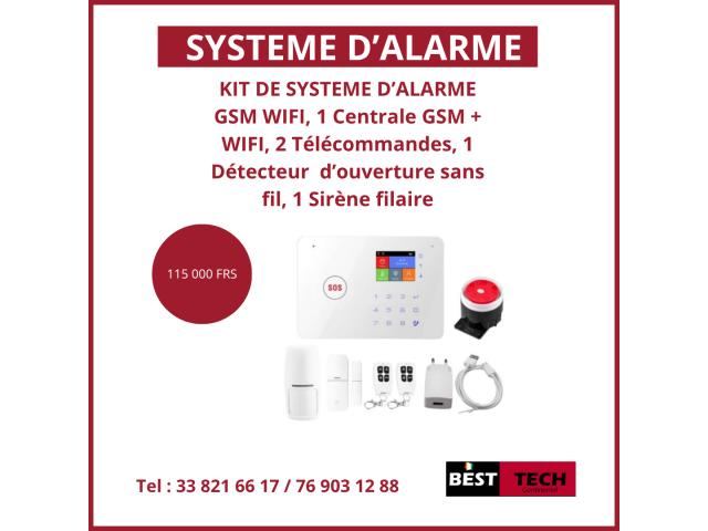 KIT DE SYSTEMES D’ALARMES GSM WIFI DISPONIBLE