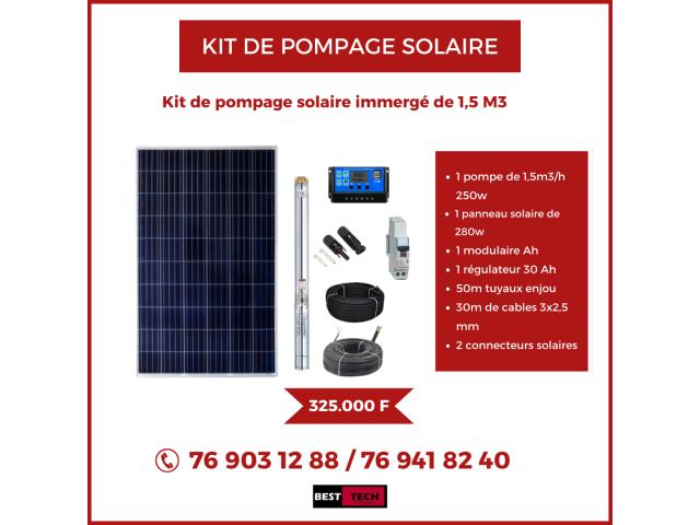 Photo KITS DE POMPAGES SOLAIRE 1,5M3  ET 3,5M3 AU SENEGAL DISPONIBLE. image 1/3