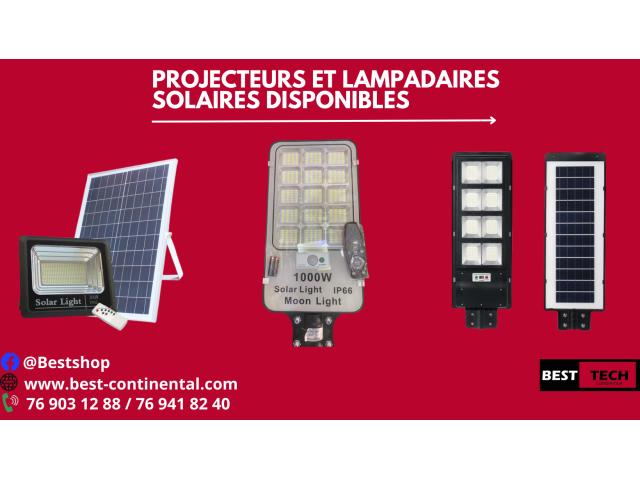 LAMPADAIRES ET PROJECTEURS SOLAIRE