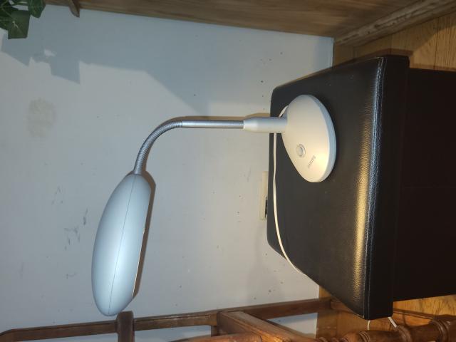 Lampe Philips Desk Light grise. Classe énergétique A