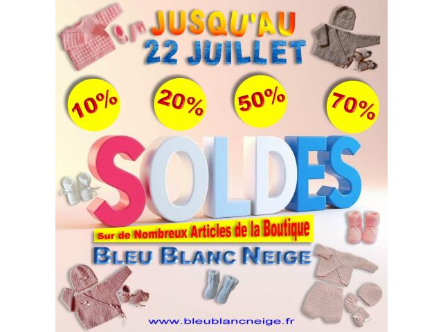 Layette tricotées main en SOLDES