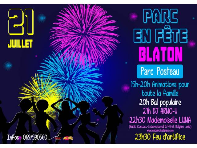 Le 21 juillet venez faire la fête au Parc Posteau !!!
