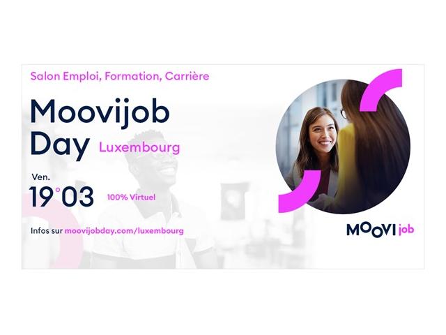 Le Moovijob Day Luxembourg débarque le vendredi 19 mars 2021 au format virtuel.
