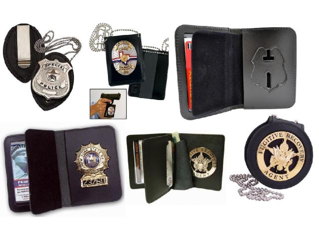 Leather Badge Holder Wallet, Badge Holder Purse, Badge Wallet, ID Card Holder
