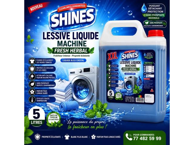 Photo Lessive Liquide Machine SHINES – Fresh Herbal image 1/1