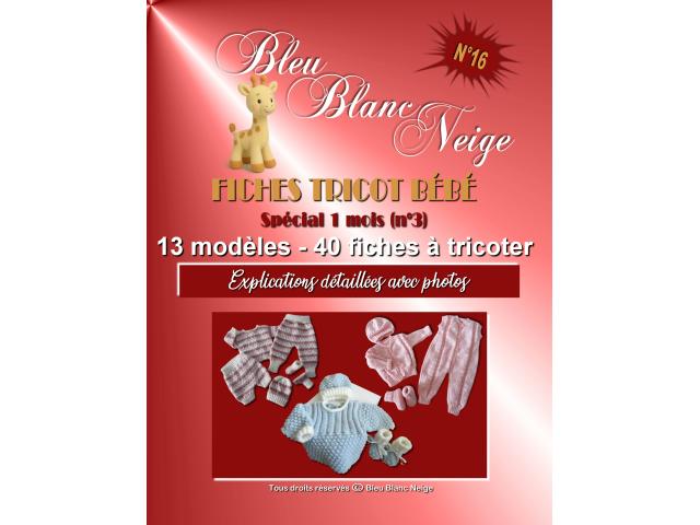 Livre n° 16 spécial 1 mois (n°3) tricot bébé