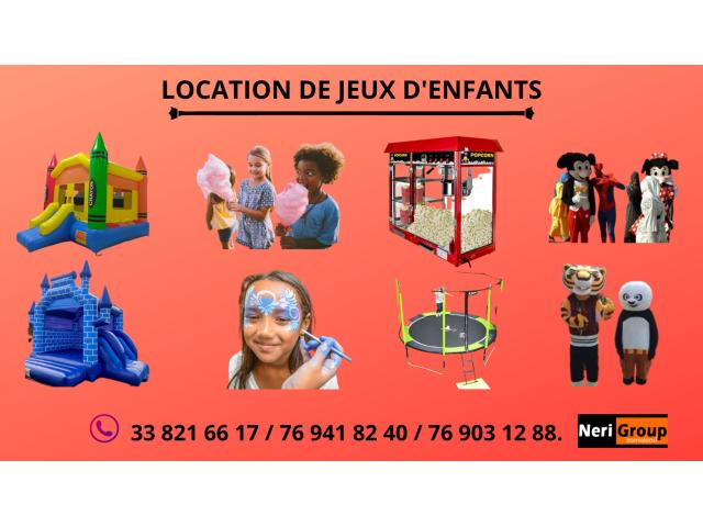 LOCATION DE JEUX D'ENFANTS A BON PRIX
