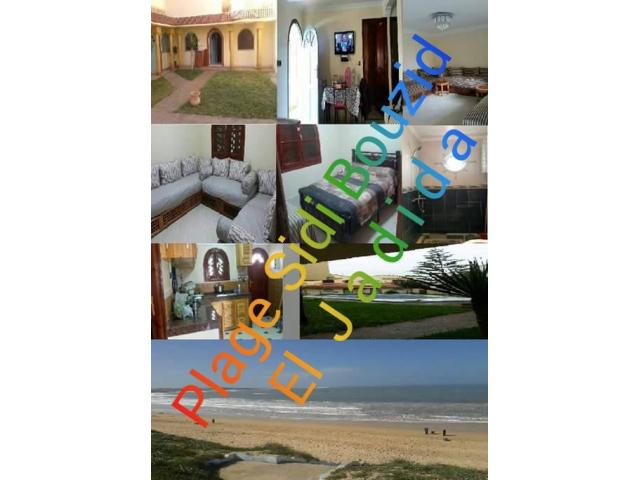 Photo Location vacance appartement meublé+piscine à la plage de Sidi Bouzid El Jadida Maroc Gsm 0021260400 image 1/6