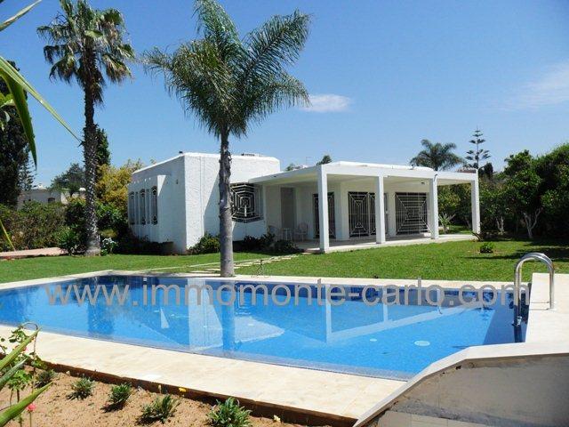 Location villa avec piscine au quartier Souissi RABAT