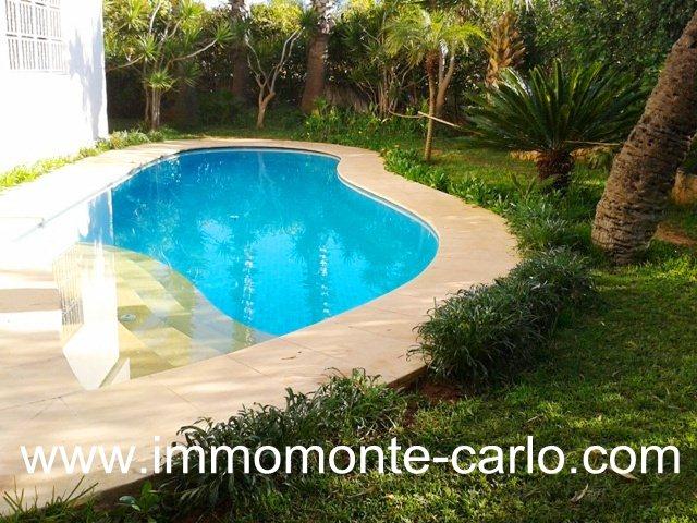 Location villa meublée avec piscine Hay Riad Rabat