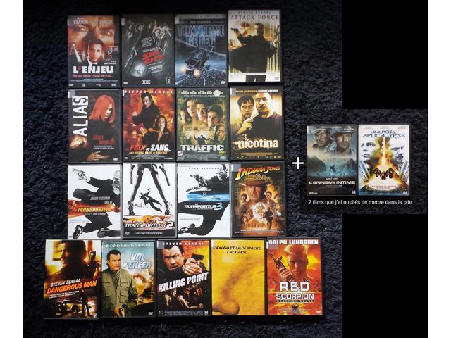Lot de 19 DVD  - Films d'Action