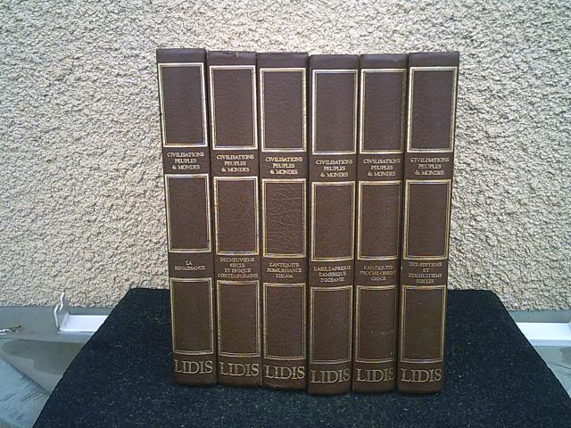 LOT DE 6 LIVRES CIVILISATIONS PEUPLES ET MONDE