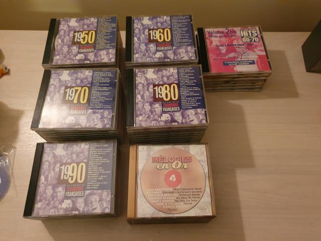 Lot de 63 cd audio d'année 50 à 90 chanson française