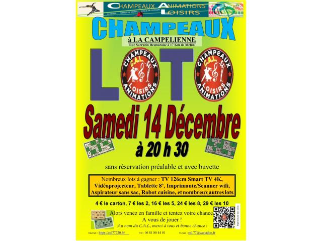 LOTO du 14 décembre 2024 à CHAMPEAUX (77720)