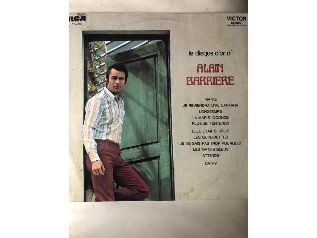 LP Alain Barrière, Le disque d’or de Alain Barrière